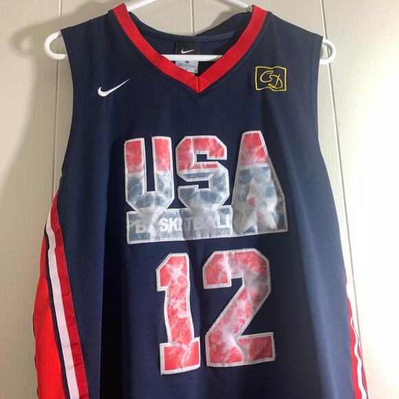 vintage Y2K 2000's TEAM NIKE USA OLYMPIC BASKETBALL JOHN STOCKTON #12 jersey - Picture 3 of 6